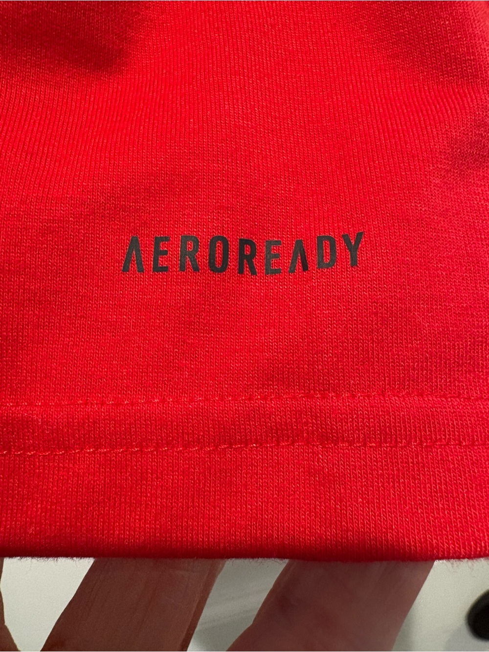 Adidas Men's Medium Bold Red Short Sleeve Tee - Picture 6 of 7